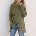 thumbnail image 2 of Fiaer Women Button Long Sleeve Cardigan Sweaters Oversized Long Sleeve Crew Neck Trendy Hollow Out Knitted Tops Army Green S, 2 of 3