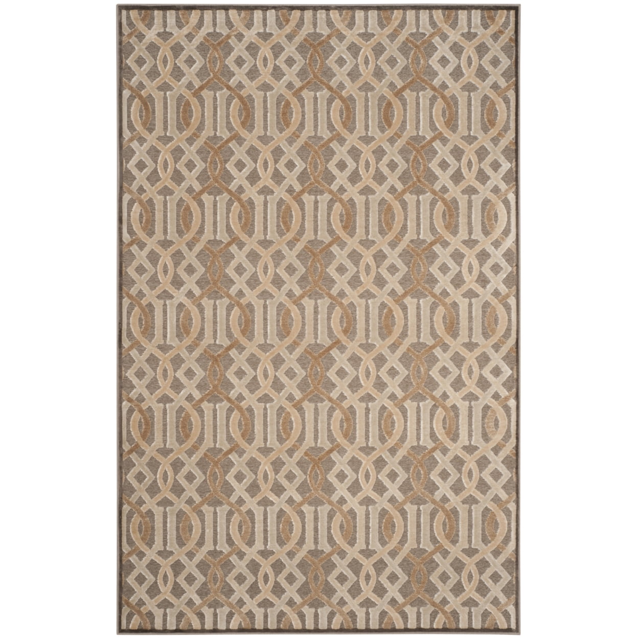 SAFAVIEH Paradise Luana Geometric Swirls Area Rug, Grey, 8' x 11'