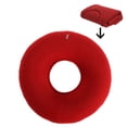 thumbnail image 1 of Cojín inflable tipo dona de PVC grueso con forma redonda para evitar las úlceras por presión, a prueba de fugas, para silla de ruedas, color rojo, 1 of 2
