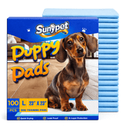 Sunypet Puppy Pads Disposable Dog Potty Training Pads, Quick Dry, Ultra Absorbent, L 23"x23", 100ct