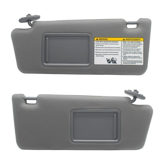 Car Sun Visor Left Driver & Right Passenger Side With Makeup Mirror For 2005-2015 Toyota Tacoma Replace 74320-04181-B0-Driver and codriver-grey