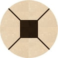thumbnail image 1 of Ahgly Company Indoor Round Patterned Light Brown Area Rugs, 5' Round, 1 of 6