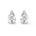 thumbnail image 2 of Swarovski Attract Pear Stud Pierced Earrings - White - Rhodium Plated, 2 of 2