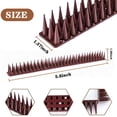 thumbnail image 6 of Bird Spikes, 12 Pack Pigeon Squirrel Raccoon Cat Deterrent Spikes, Outdoor Anti Bird Defender to Keep Robins Away for Roof Fence Window（ 5.7 FT/1.7m), Brown, 6 of 6