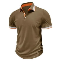 Aloohaidyvio George Mens Polo Shirts ,Spring Summer Mens Golf Sports Polo Shirt Short Sleeve Performance Moisture-Wicking Pique Shirt