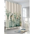 thumbnail image 3 of Fsddascl Teal Eucalyptus Leaves Shower Curtain Set - 36" x 78" Washable Bathtub Curtain with 12 Hooks, Rustic Vase Birds Waterproof Fabric Stall Shower Curtains for Bathroom/Bathtub Décor, 3 of 6