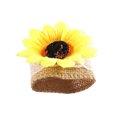 thumbnail image 1 of Boucle de Serviette de Tournesol en Lin pour la Récolte Automnale (1 Pack), 1 of 8