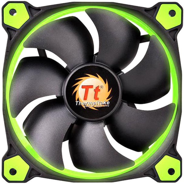 Thermaltake Riing 12 LED 120mm Fan - Green - Three Pack - Walmart.com