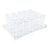 5 oz Round Clear Plastic Tall Cocktail Glass - With Serving Tray - 14 1/2" x 10 1/2" x 5" - 100 count box