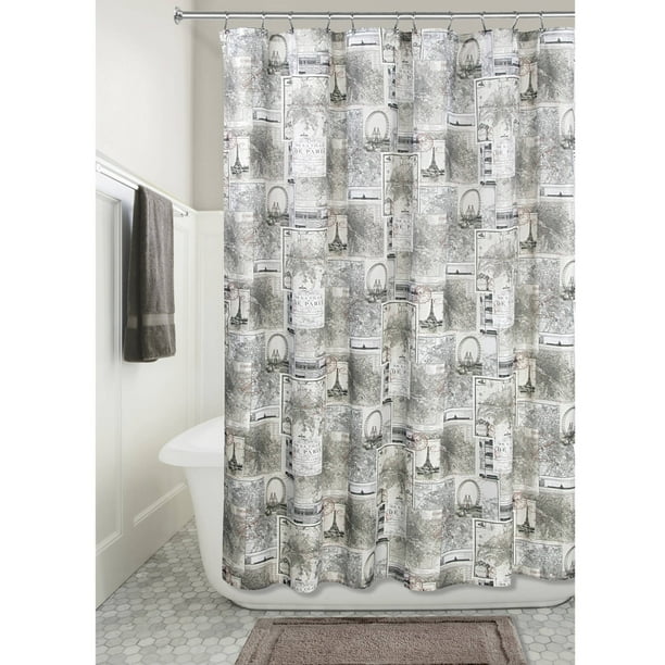InterDesign Paris Fabric Shower Curtain, 72" x 72"