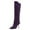 Purple, variant on FSJ Women Fashion Square Closed Toe Knee High Boots Stiletto High Heel Pull On Long Boots Wide Calf Casual Outfit Shoes Size 7.5 Black