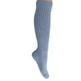 thumbnail image 2 of 3 Pairs Cotton Slouch Cotton Socks Extra Heavy and Extra Long Shoe Size 5-10 (Light Blue), 2 of 12