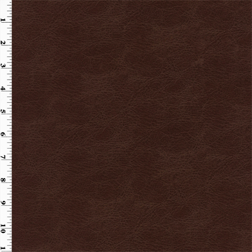 Faux Leather Chestnut Brown, Fabric By the Yard