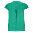 thumbnail image 5 of BangWanChi Womens Blouses Formal Fashion Women's Summer V-Neck Solid Short Sleeve Sexy Top Blouse, 5 of 5