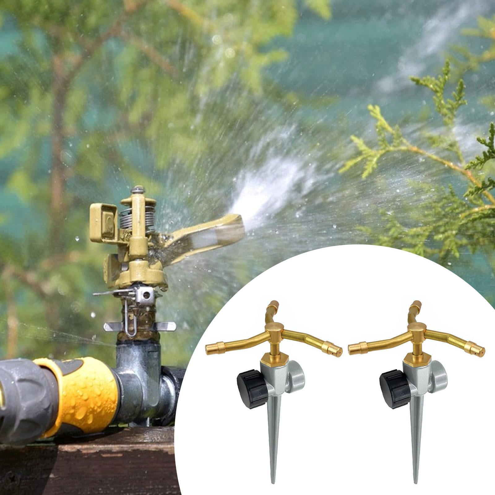 oshhni 2 Pieces 3 Arm Garden Sprinklers Lawn Sprinkler for Large Yard Area Watering