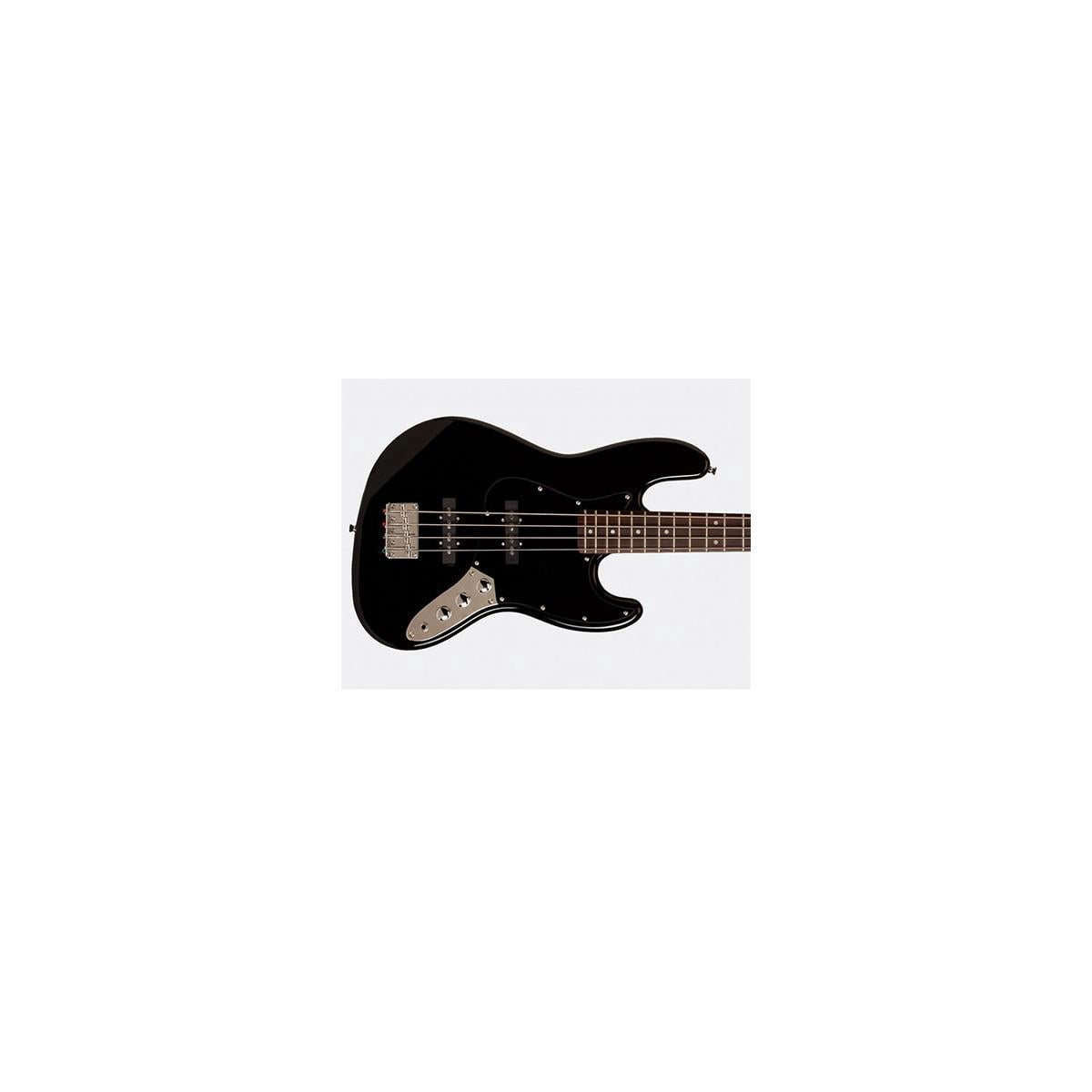 Austin AJB300 Series Double Cutaway Bass Guitar, Black