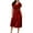 dresses for women clearance-Red, variant on Homenesgenics Summer Dresses 2025 Women's Spring Solid Color Short Sleeve V-Neck Dress Red XXL