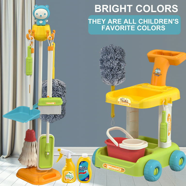 Housekeeping Cart Cleaning Toy Set  Cleaning toys, Toy sets, Toddler cleaning  toys