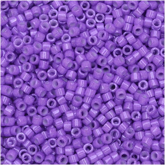Miyuki Delica Seed Beads, 11/0 Size, 7.2 Gram Tube, 1379 Dyed Opaque Red/Violet