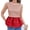 Red, variant on Summer Stripe Print Women Sleeveless Patchwork Slim Tank Tops Ruffle Vest