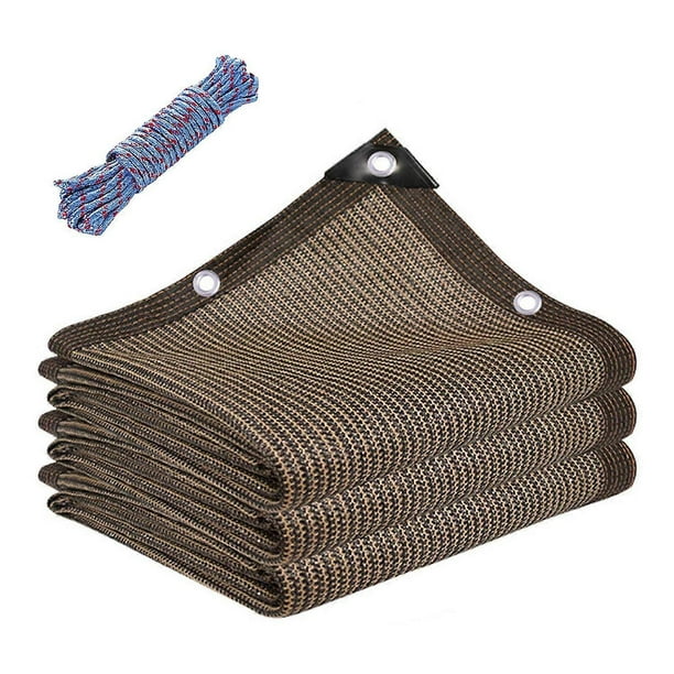 2 x 2m 120g HDPE Outdoor Garden Shade Cloth UV Protection Sun Net Sunblock Mesh Cover with Rope