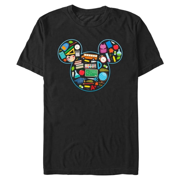 Mens Mickey & Friends Teacher Supplies Logo T Shirt