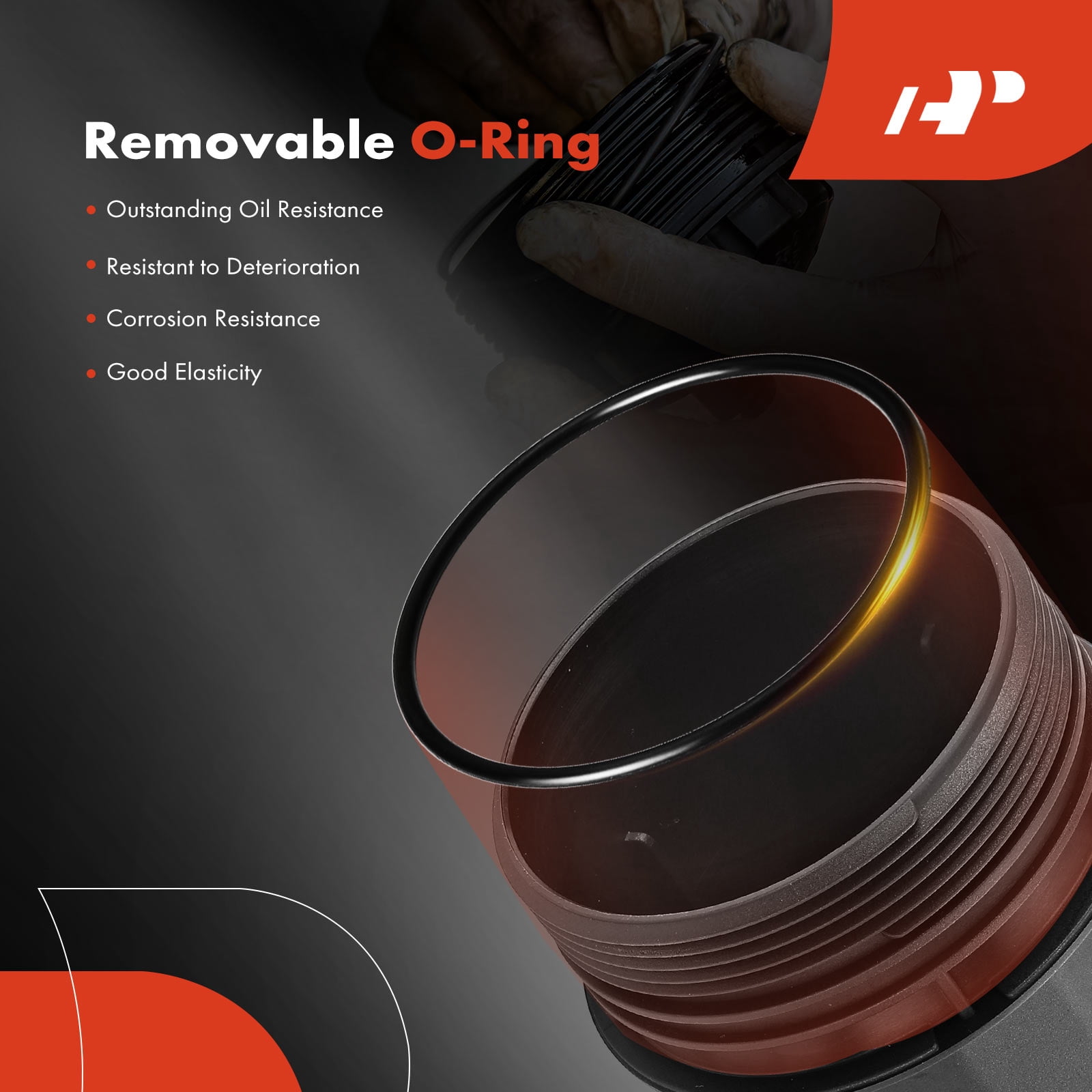 A-Premium Oil Filter Housing Cover Cap Compatible with Jaguar F-Pace/XE 2017-2018 F-Type/XJR 2014-2017 XF/XJ 2010-2017 XFR 2010-2015 3.0L 5.0L