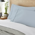 thumbnail image 6 of Purity Home 100% Cotton Standard Light Blue Percale Pillowcases, 400 Thread Count Breathable, Super Soft, Cool & Crisp 2-Piece Set, 6 of 10