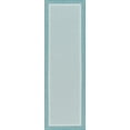thumbnail image 3 of Bliss Rugs Solid Border Indoor Outdoor Rug Water Resistant Runner Rug for Patio, Hallway, Entryway, Deck, Aqua ,3' x 10', 3 of 8