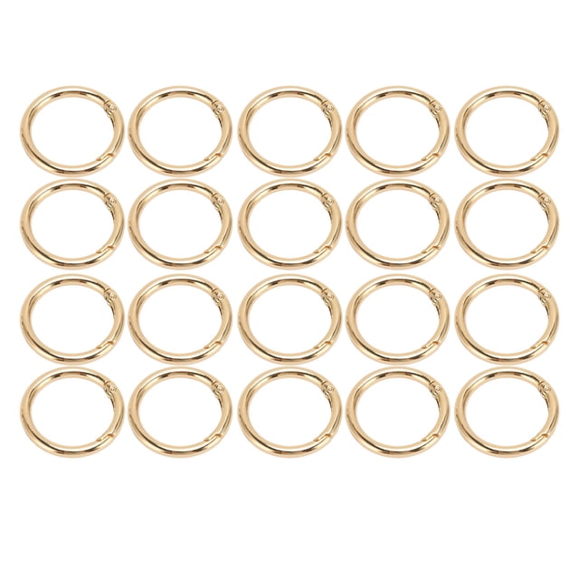 Metal Spring O Rings, Strong Copper Spring O Rings 1.57in Diameter 0.2in Thick, 20 Pieces for Bag Jewelry DIY, Easier and More Convenient with Secure Closure