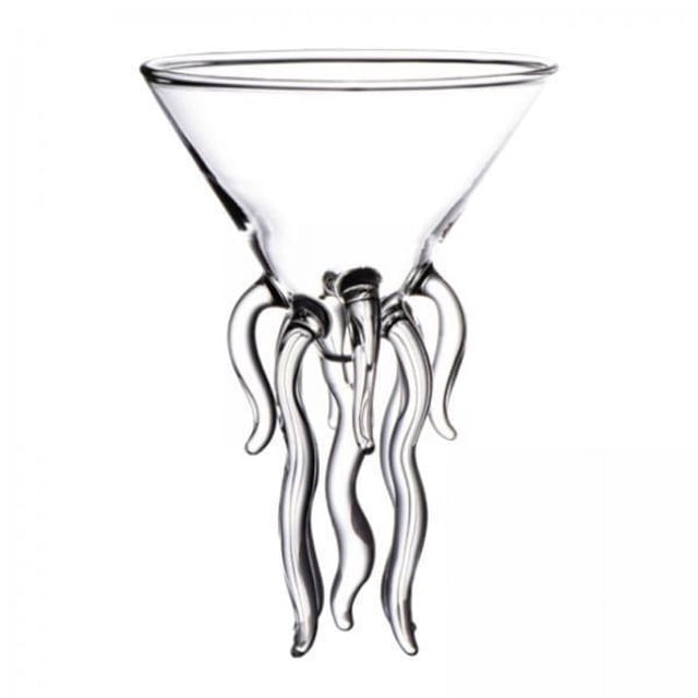 3x Copa de Cóctel de Pulpo Martini Medusas Copas Copas Bar Goblet Herramientas Vaso para en hogar Boda