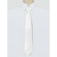 thumbnail image 2 of CORBATA DE HOMBRE DE COLOR SÓLIDO CON RAYAS ESTRECHAS INSPIRADORAS PARA GRADUACIÓN TRAJE FORMAL BLANCA, 2 of 5