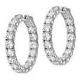 thumbnail image 3 of FJC Finejewelers 925 Sterling Silver Rhodium Plated CZ In and Out Round Hoop Earrings 31 x 30 mm, 3 of 6