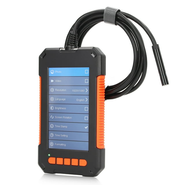 Industrial Endoscope Camera, Industrial Endoscope 1080P Digital Borescope Inspection Sewer Camera 4.3in IPS Screen 8mm Lens IP67