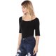 thumbnail image 5 of Día de San Patricio Camiseta Suave De Media Manga Con Cuello Redondo Entallado Para Mujer Negro S, 5 of 7