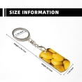 thumbnail image 4 of Goofa Ripe Yellow Lemon Printed Rectangular Metal Keychain Bag Charm Floral Charm for Purse Keys Metal Keyring Gift for Women Accessories, 4 of 7