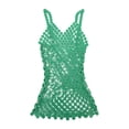 thumbnail image 2 of Vestido de tirantes de espagueti BLESIY con lentejuelas Verde, 2 of 8