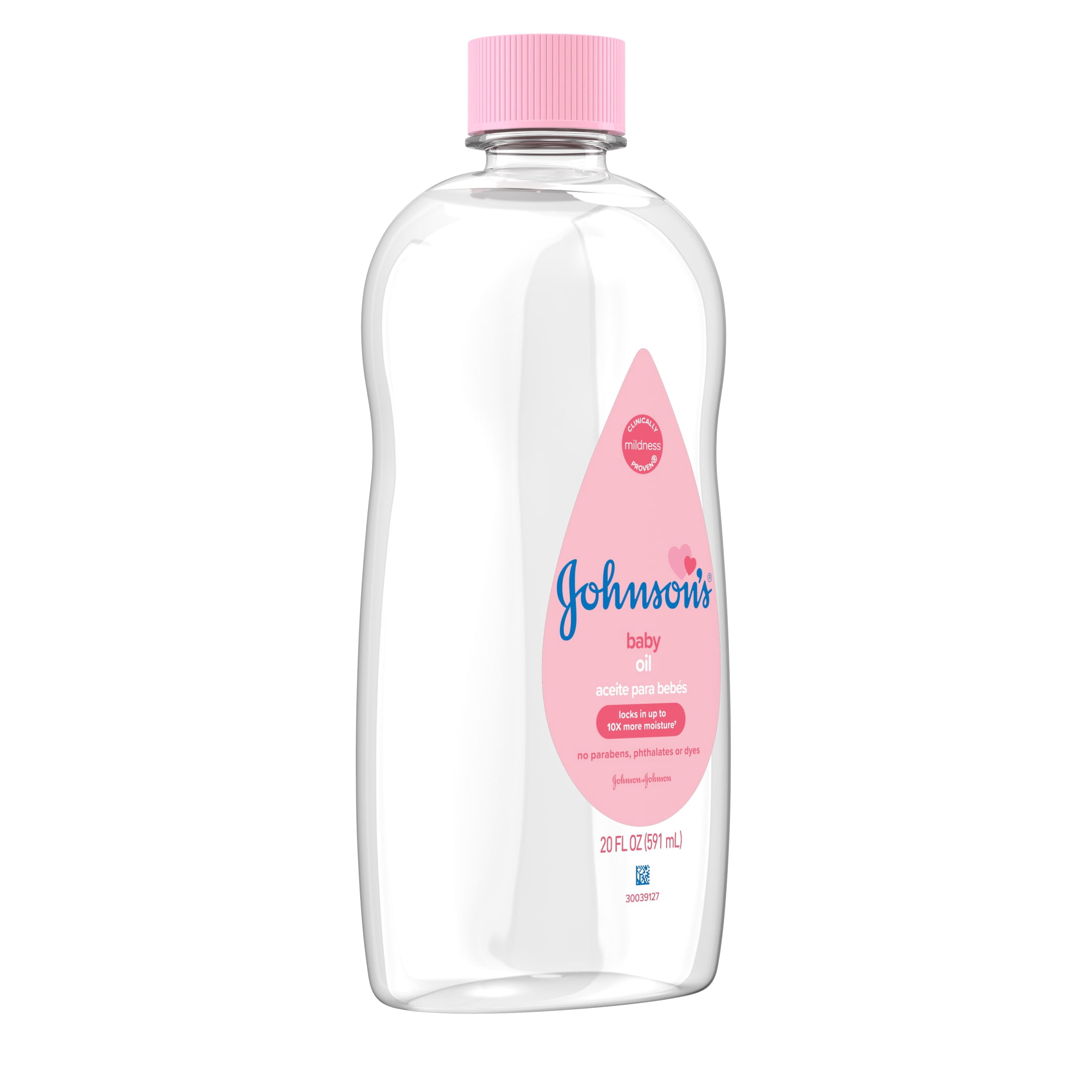 (3 pack) Johnson's Baby Body Oil Moisturizer, Liquid Mineral Oil for Baby Massage, Original, 20 fl oz