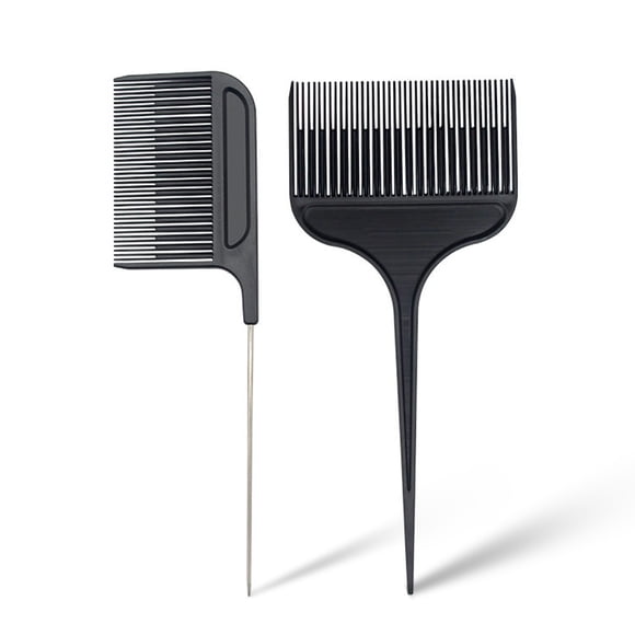 keepw Pack of 2 Dyeing Comb Parting Highlighting Plastic Tail Combs Household DIY Salon Hairdressing Supplies for Stylists