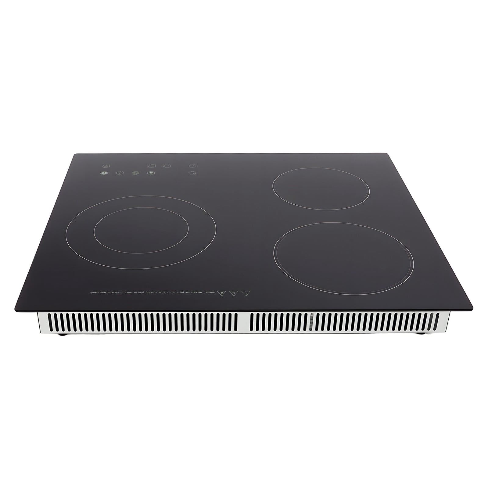 ToppiJoy 2600W Electric Cooktop, Electric Stove Top with LED Display, 110V Intelligent Control Built-in Cooktop for Kitchens (3 Burners)