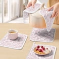 thumbnail image 5 of Pink Flower Pot Holders for Kitchen Heatproof Potholder, 5 Pack Vintage Farmhouse Boho Leaf Spring Solid Hot Pads Multipurpose Oven Pads Cloth Potholders Trivet for Cooking Baking, 5 of 8