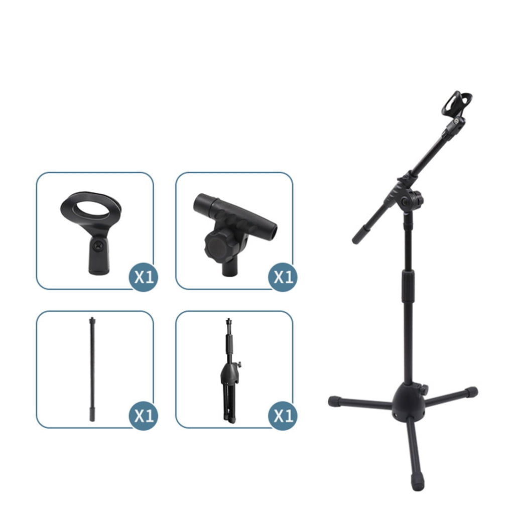 Professional Studio Mic Stand Holder With Convertible Boom Arm For Karaoke Streaming And Public Speaking