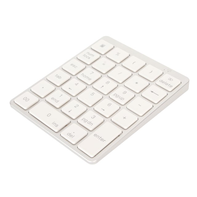 USB Numeric Keypad, 28 Keys USB Rechargeable Wired BT Cordless Number Pads, Thin Number Keypad Keyboard for Laptop PC Computer