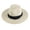 Beige, variant on Women Fedora Sun Hat with Wide Brim—Foldable Roll-Up Straw Beach Hat UPF 50, Medium Black
