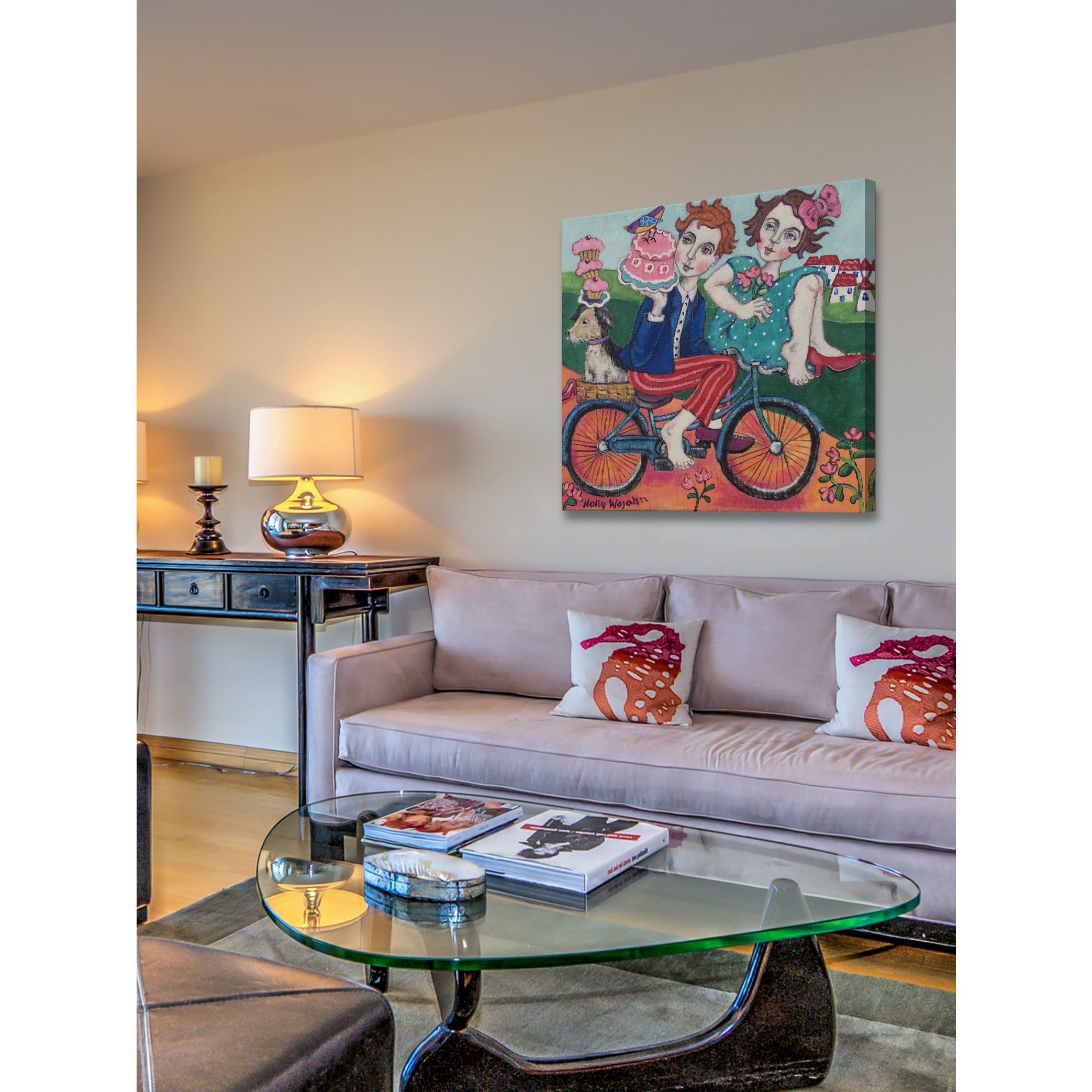 Marmont Hill "The Cake Getaway" by Holly Wojahn Painting Print on Wrapped Canvas