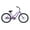 Purple, variant on Wonder Wheels 26 In. Beach Cruiser Coaster Brake Single Speed Bicycle, Bike, Black Spokes One Piece Crank Alloy Black Rims 36 H - White