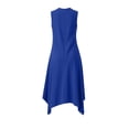 thumbnail image 6 of Admvng Womens Dress V Neck Sleeveless Asymmetrical Hem Summer Comfy Dress, 6 of 7