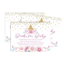 Inkdotpot 30Gender Reveal Princess Baby Shower Book Request Cards Bring A Book Instead Of A Card Baby Shower Invitations Inserts Games
