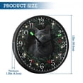 thumbnail image 3 of Voice Activated Clock with Glow Light 12 Inch Large Silent Wall Clock Battery Operated for Home Decor Gray Cat with Green Eyes, 3 of 8