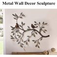 thumbnail image 3 of Bird Wall Art Decor, A Pair of Love Birds on Branches, Metal Wall Hanging Sculpture, Retro Wrought Iron Wall Decor, 58x48CM, 3 of 4